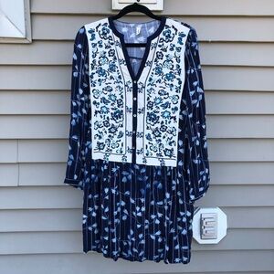 Anthropologie Tiny Semele Shirtdress Embroidered